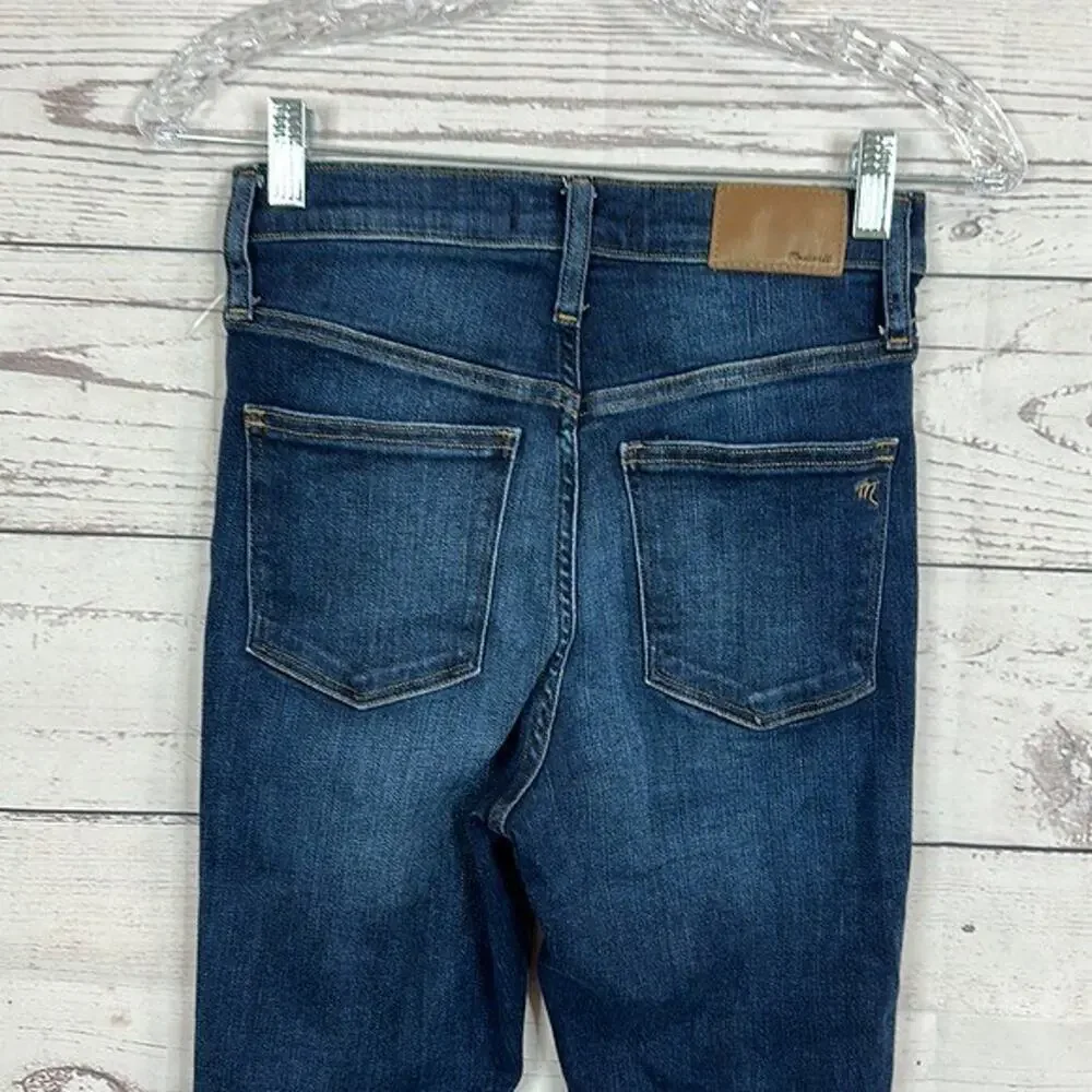 Madewell Jeans Womens 25 Blue 10 Inch High Rise Skinny‎ Stretch Casual Modern